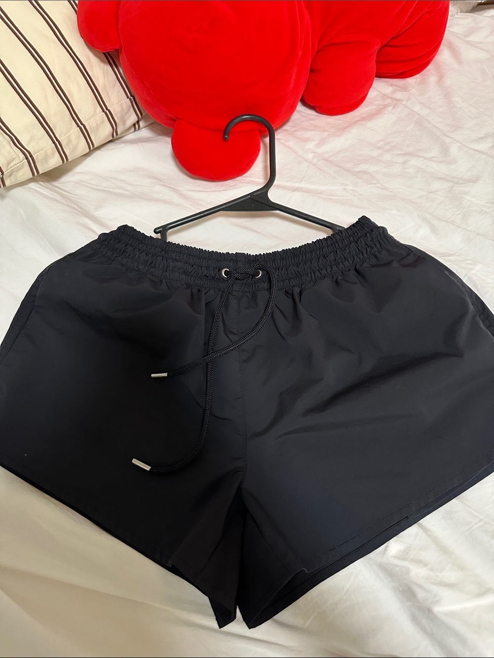 Aritzia Black Athletic Shorts with Drawcord